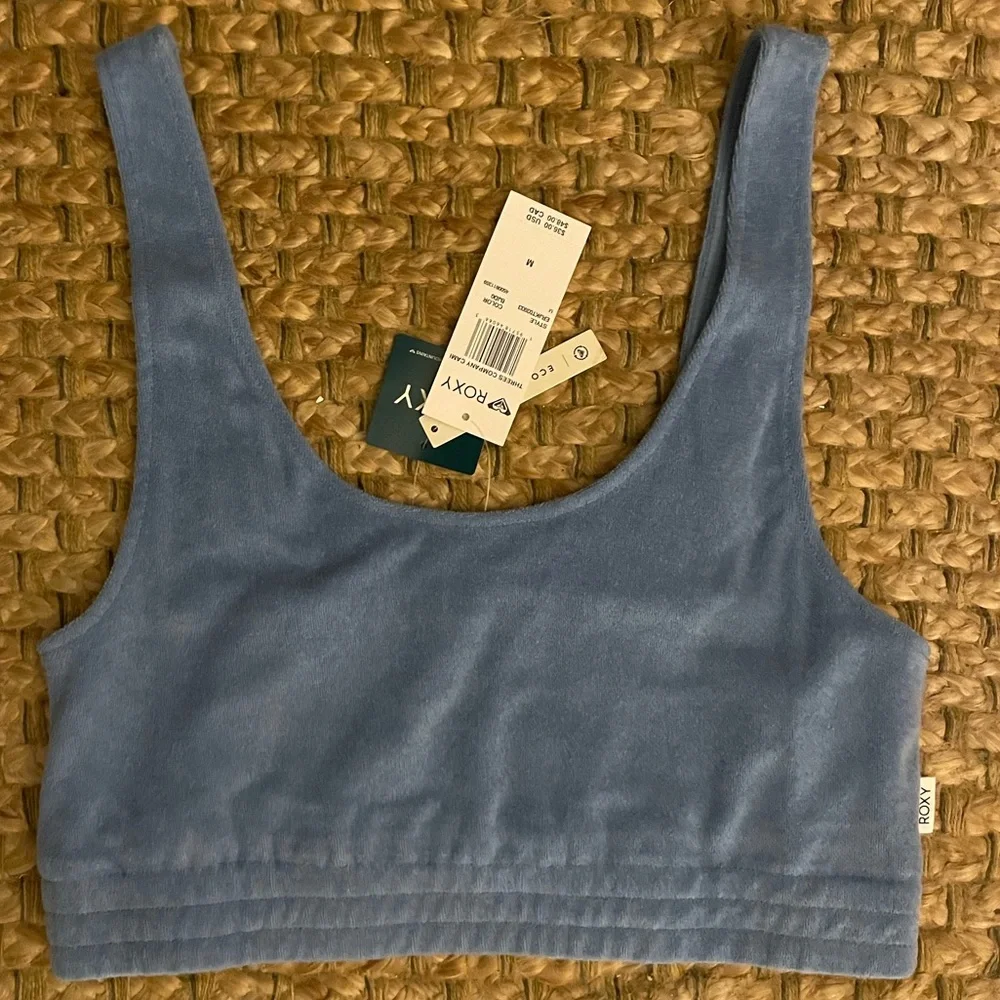 ROXY ❤️‍🔥 TERRY CLOTH CROP TOP NWT SIZE MEDIUM